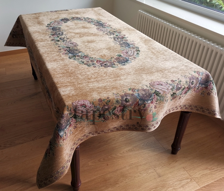 Karmelowy Obrus Gobelinowy 160x260 Cm karmelowy-obrus-gobelinowy-160x260-cm